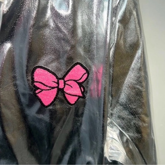 Nickelodeon Shiny Silver Jacket with Pink Bow - Picture 6 of 6